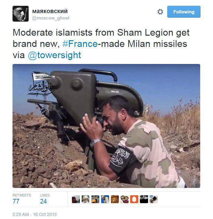 Fransk MILAN-missil i Syrien. 