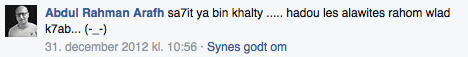 Alawitter er nogle "ludere", er det sekteriske budskab på Facebook. 